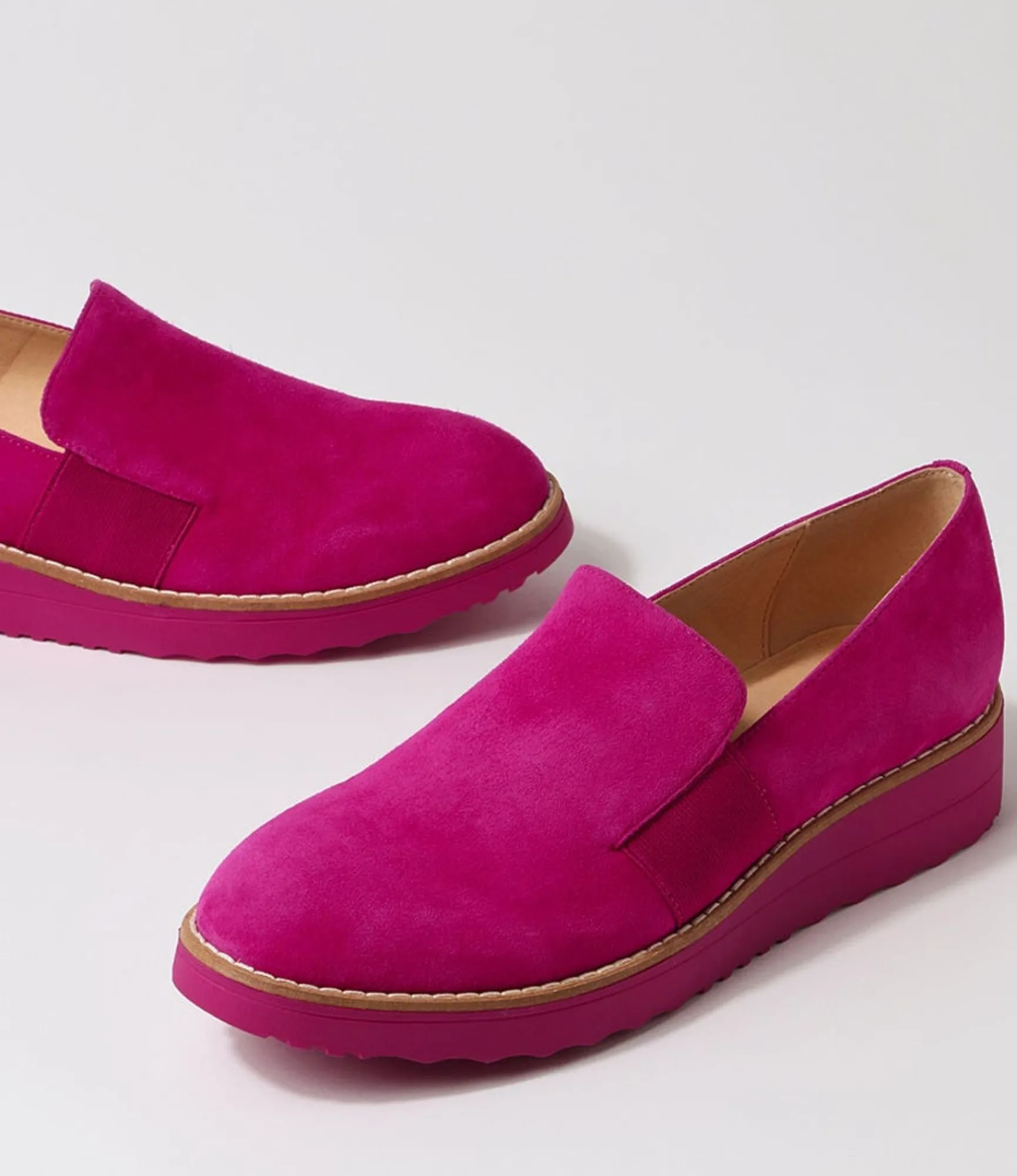 Sale Midas Shoes Orad Dark Fuchsia Suede Loafers
