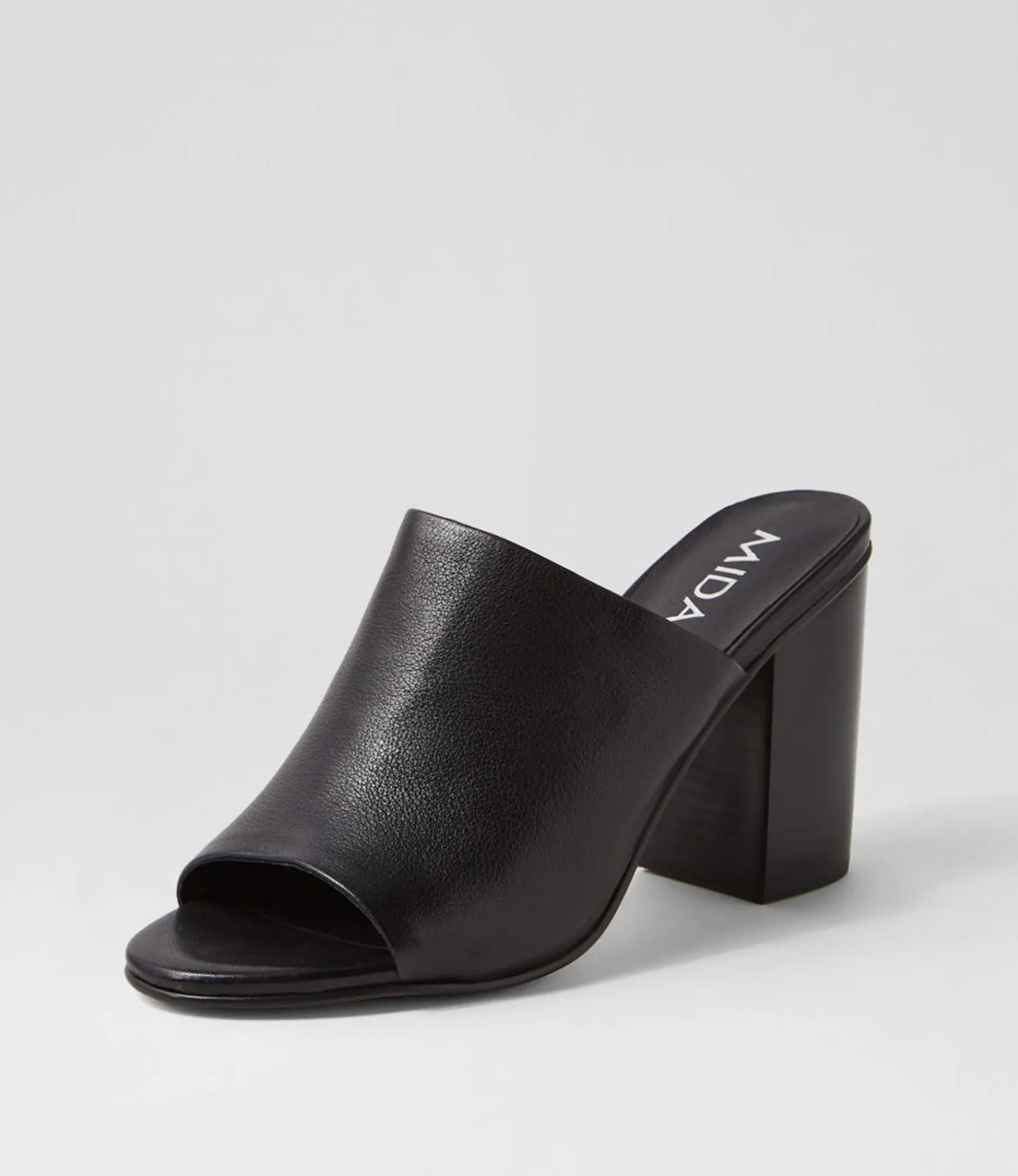 Flash Sale Midas Shoes Orpa Black Leather Slides