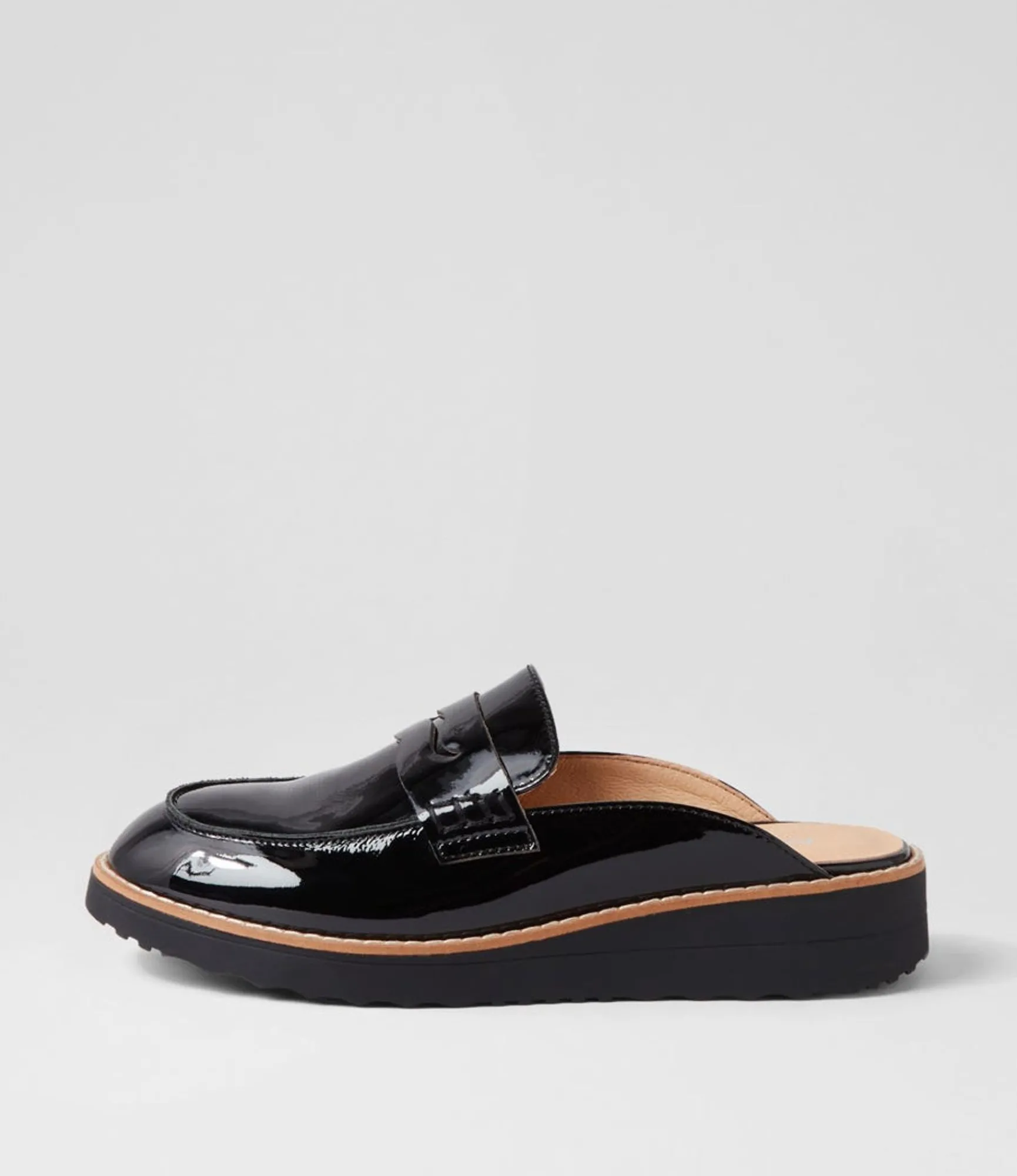Cheap Midas Shoes Osem Black Patent Leather Mules