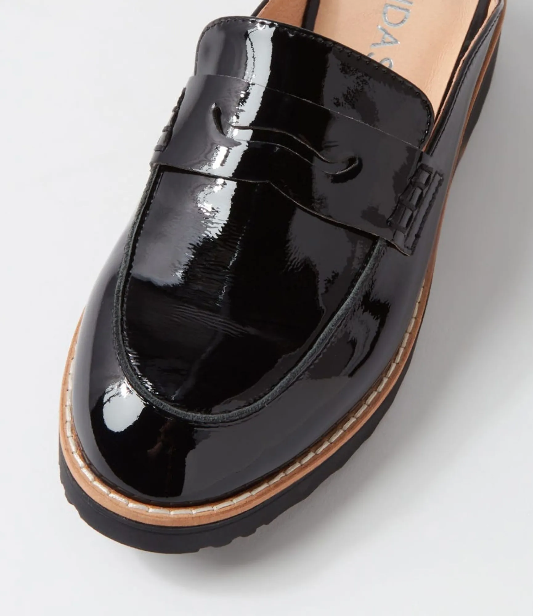 Cheap Midas Shoes Osem Black Patent Leather Mules