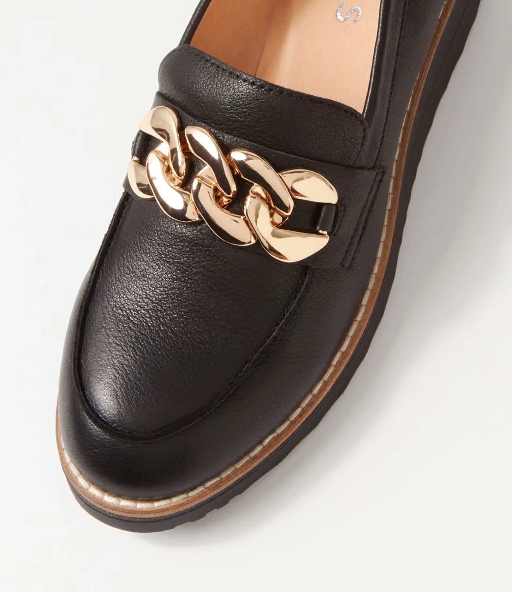 Outlet Midas Shoes Osie Black Leather Loafers