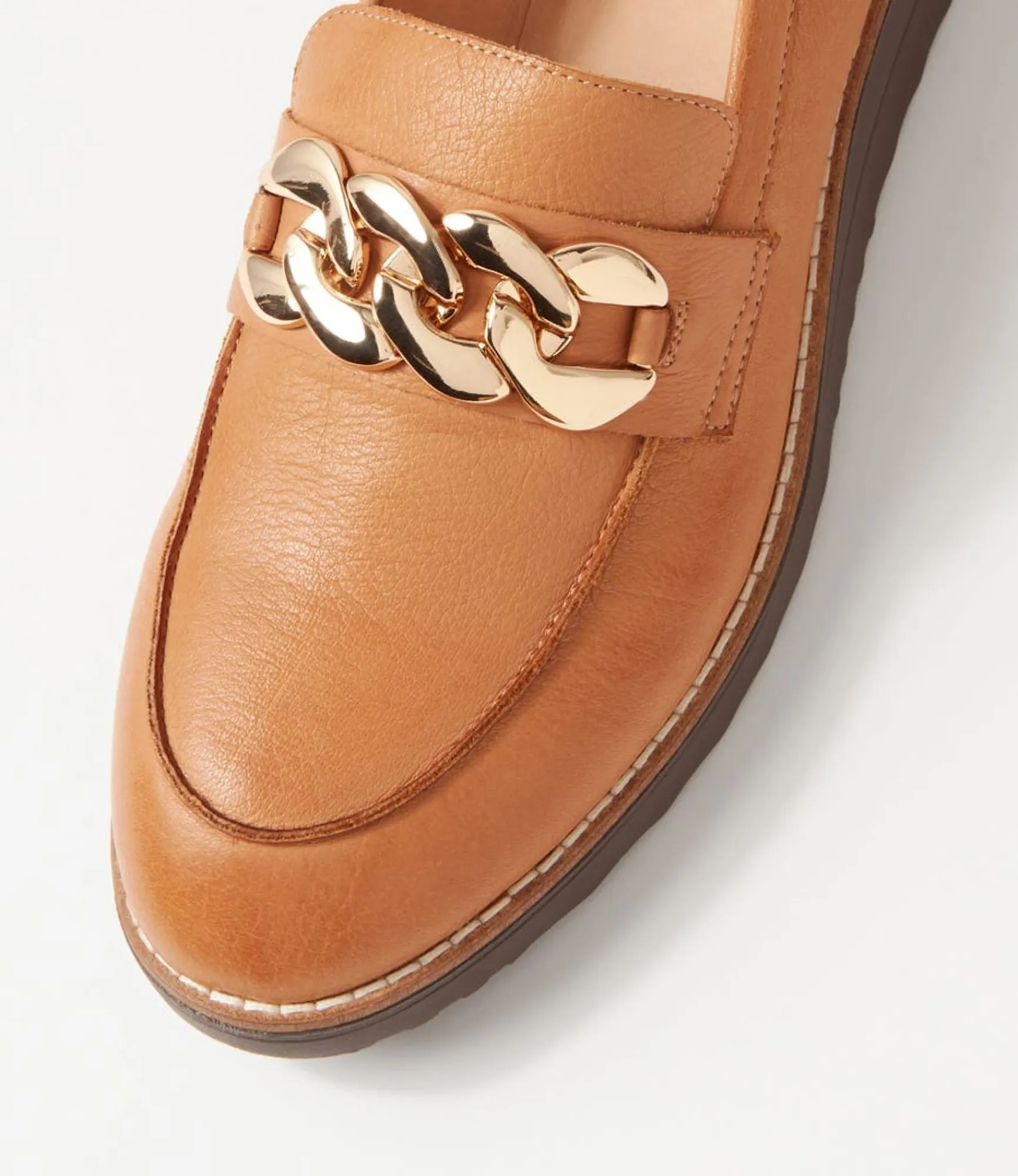Shop Midas Shoes Osie Dark Tan Choc Leather Loafers