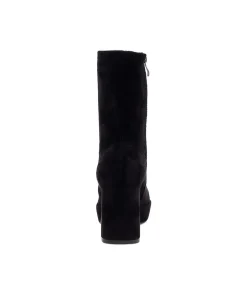 Fashion Midas Shoes Otis Black Stretch Microsuede Ankle Boots