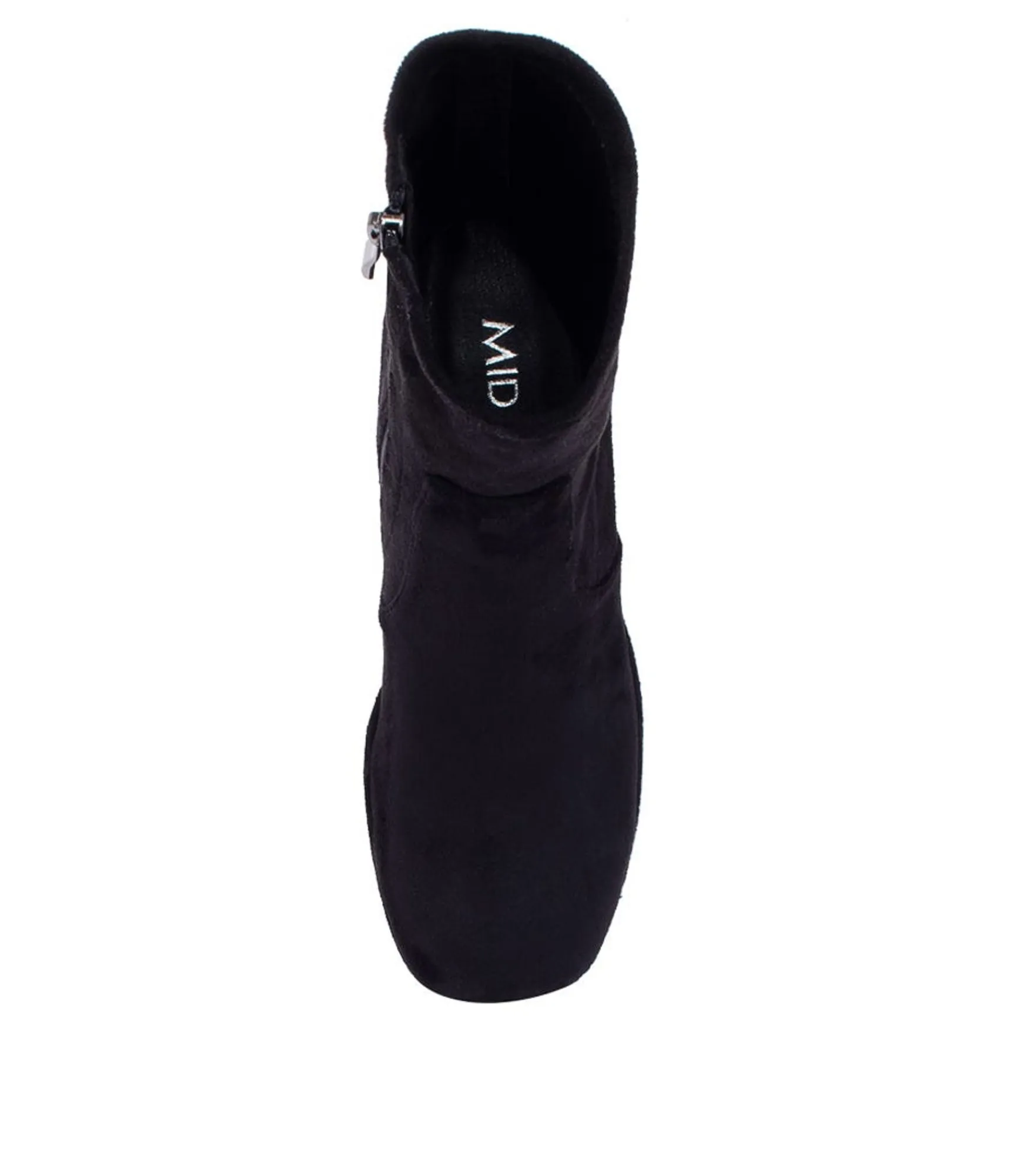 Fashion Midas Shoes Otis Black Stretch Microsuede Ankle Boots