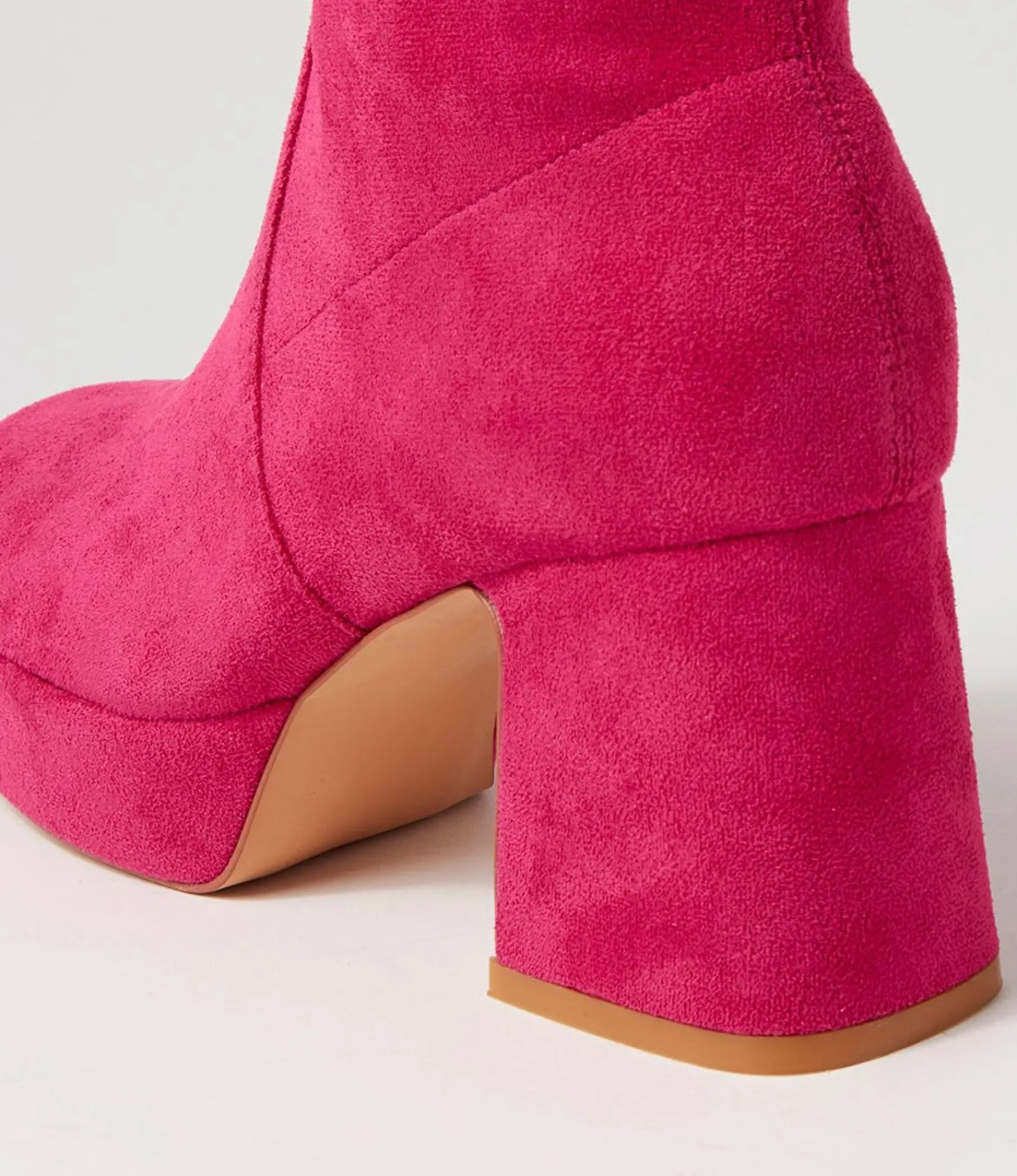 Shop Midas Shoes Otis Fuchsia Stretch Microsuede Ankle Boots