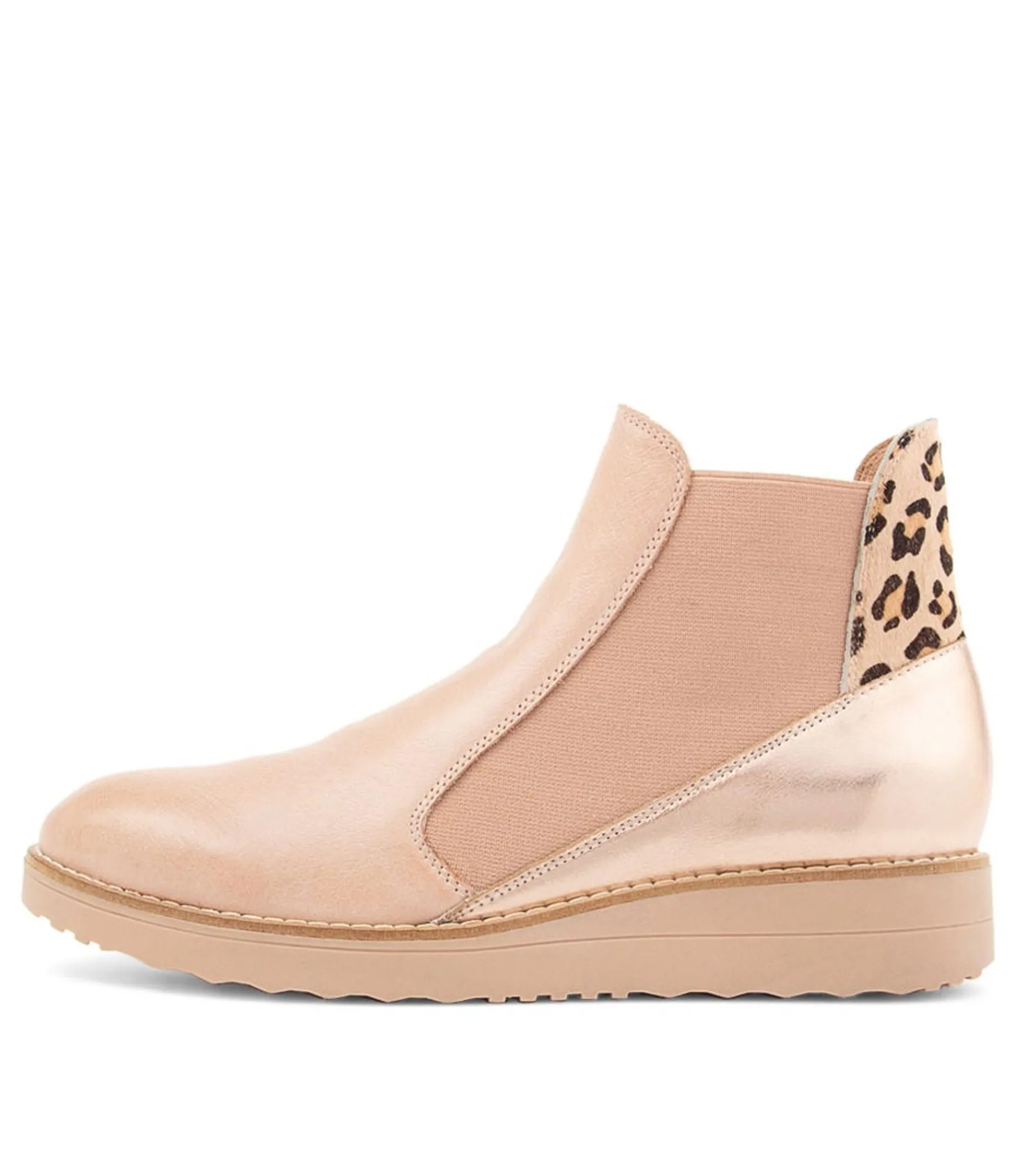 Outlet Midas Shoes Ozeke Cafe Leopard Multi Ankle Boots