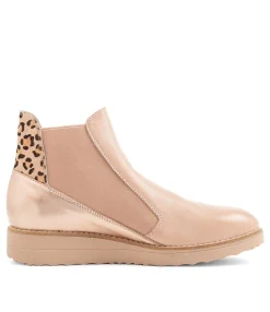 Outlet Midas Shoes Ozeke Cafe Leopard Multi Ankle Boots