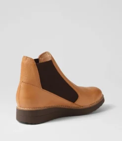 Discount Midas Shoes Ozeke Dark Tan Choc Leather Chelsea Boots