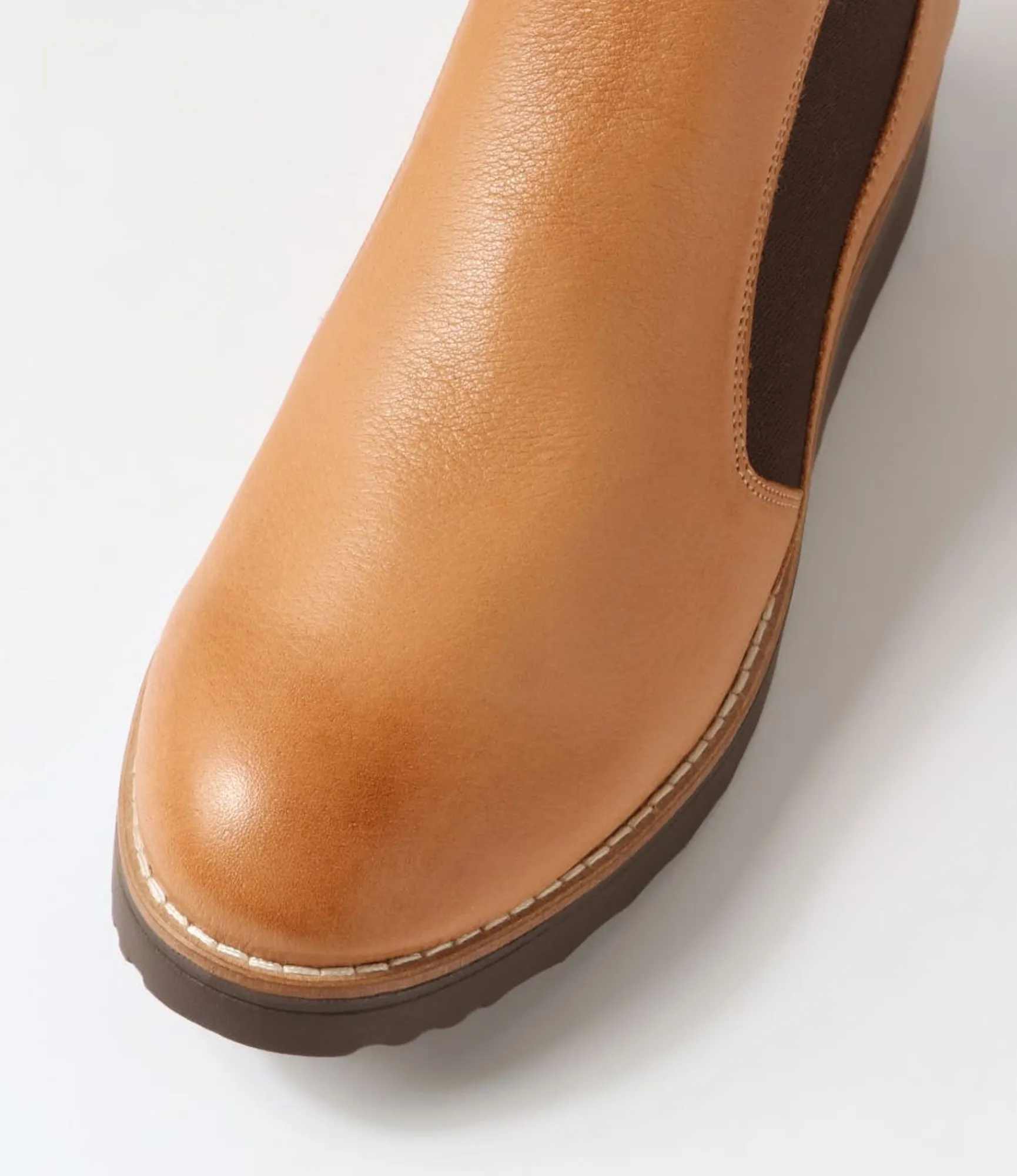 Discount Midas Shoes Ozeke Dark Tan Choc Leather Chelsea Boots