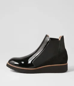 Online Midas Shoes Ozeke Jet Black Mix Chelsea Boots