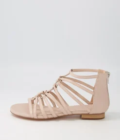 Outlet Midas Shoes Paisly Nude Leather Sandals