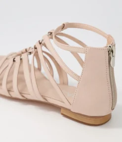 Outlet Midas Shoes Paisly Nude Leather Sandals