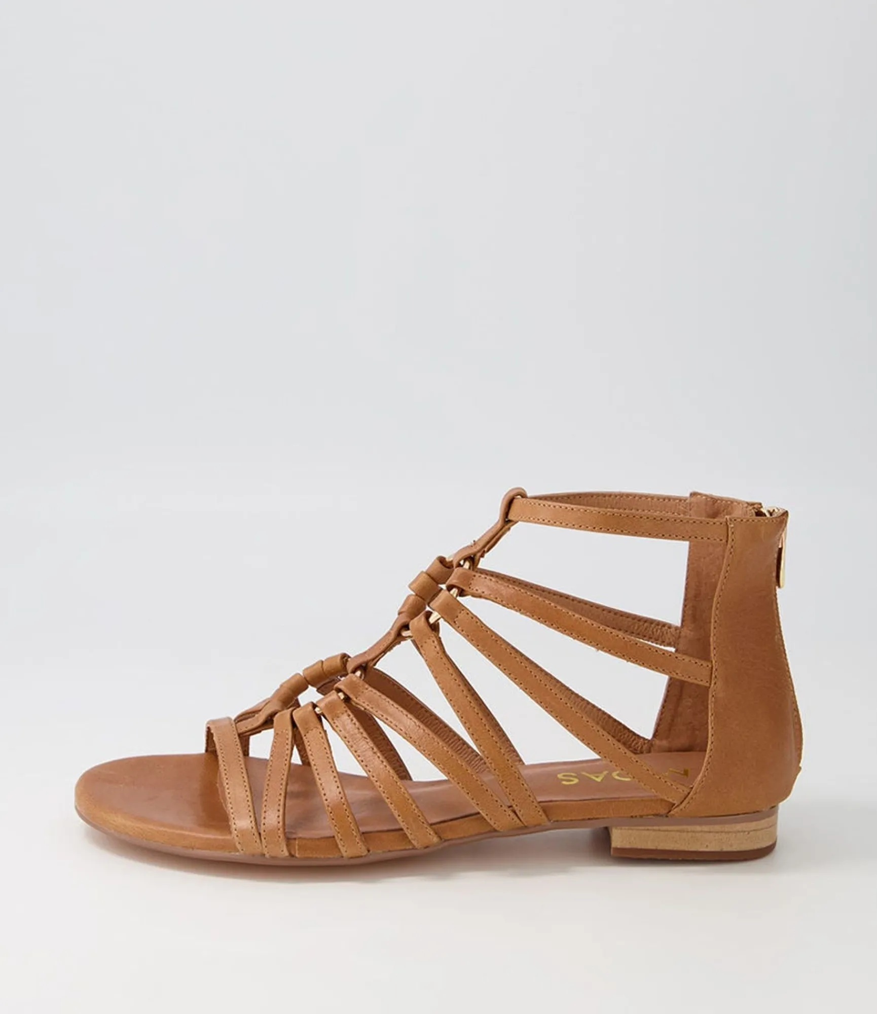 Fashion Midas Shoes Paisly Tan Leather Sandals