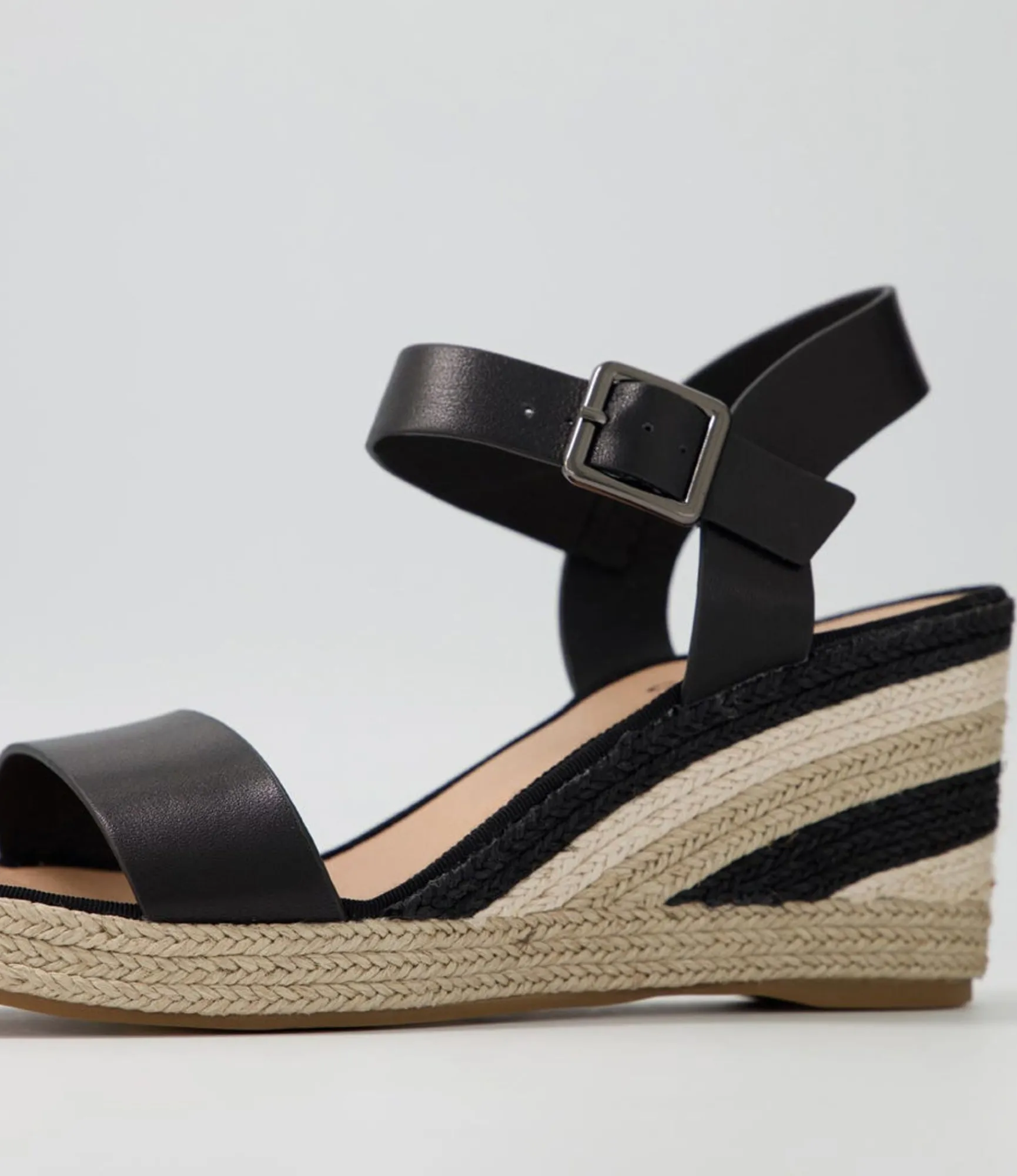 Outlet Midas Shoes Pako Black Multi Leather Espadrilles