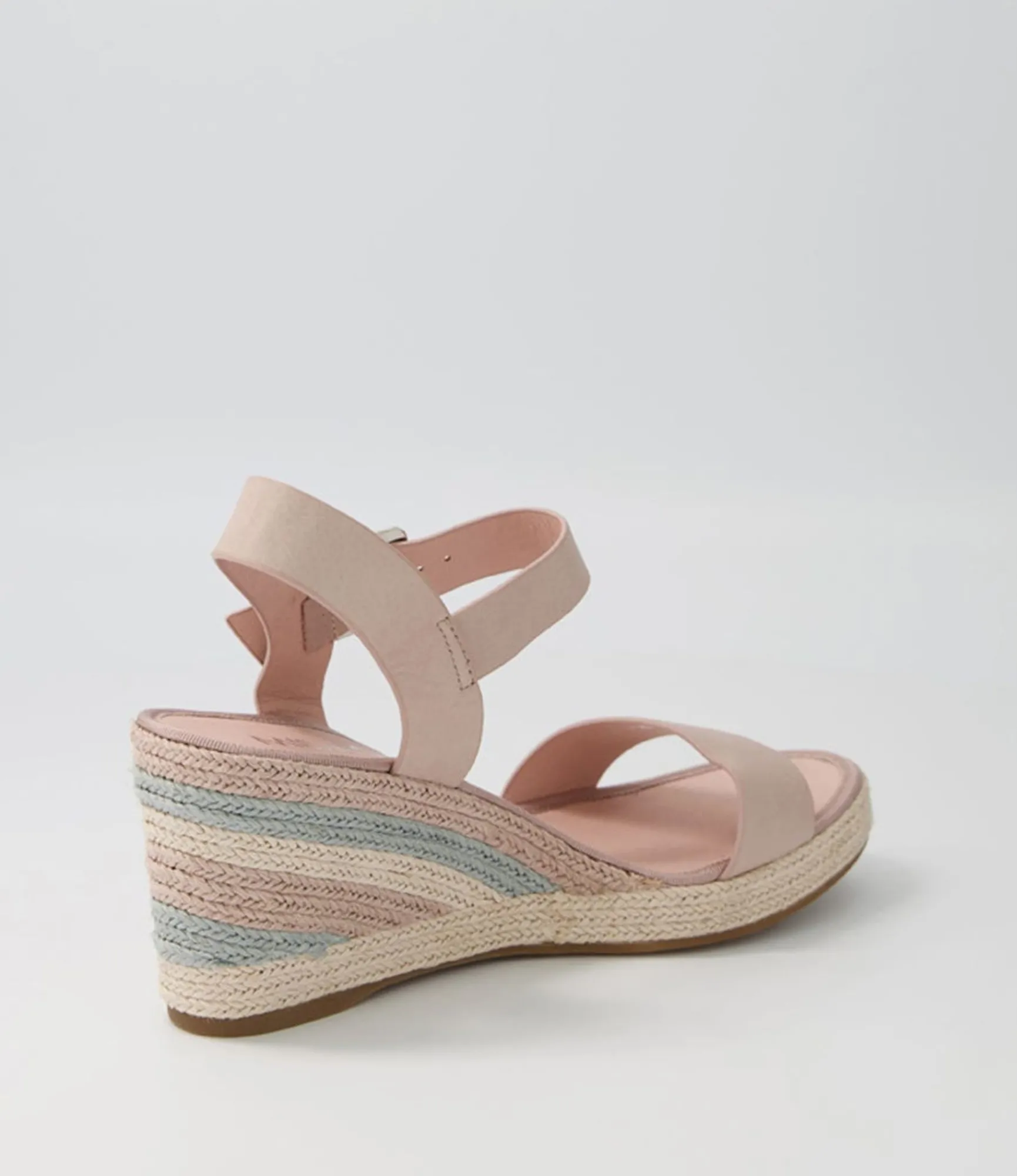 Clearance Midas Shoes Pako Pale Pink Multi Leather Espadrilles