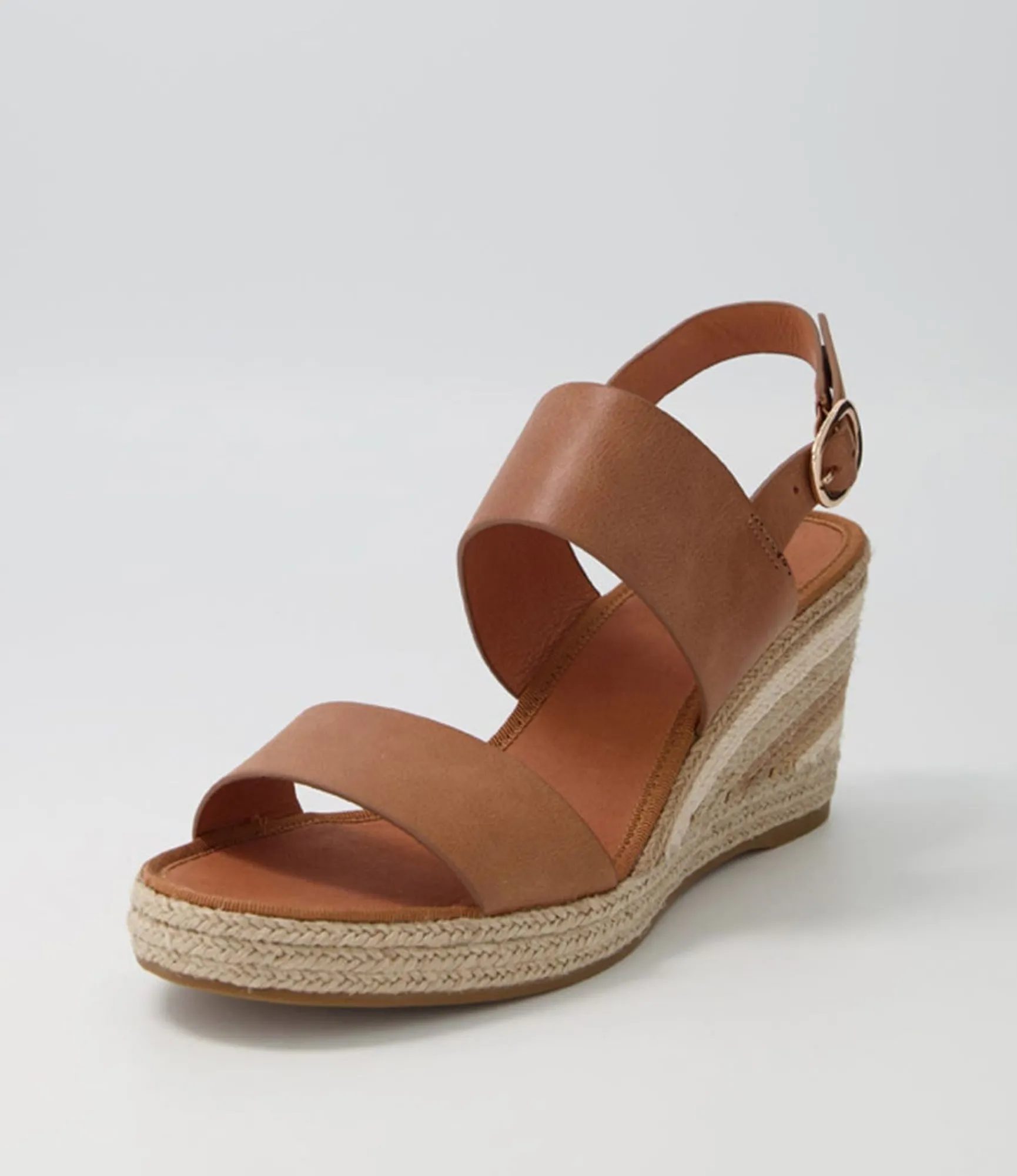 Clearance Midas Shoes Pamma Tan Natural Multi Leather Espadrilles