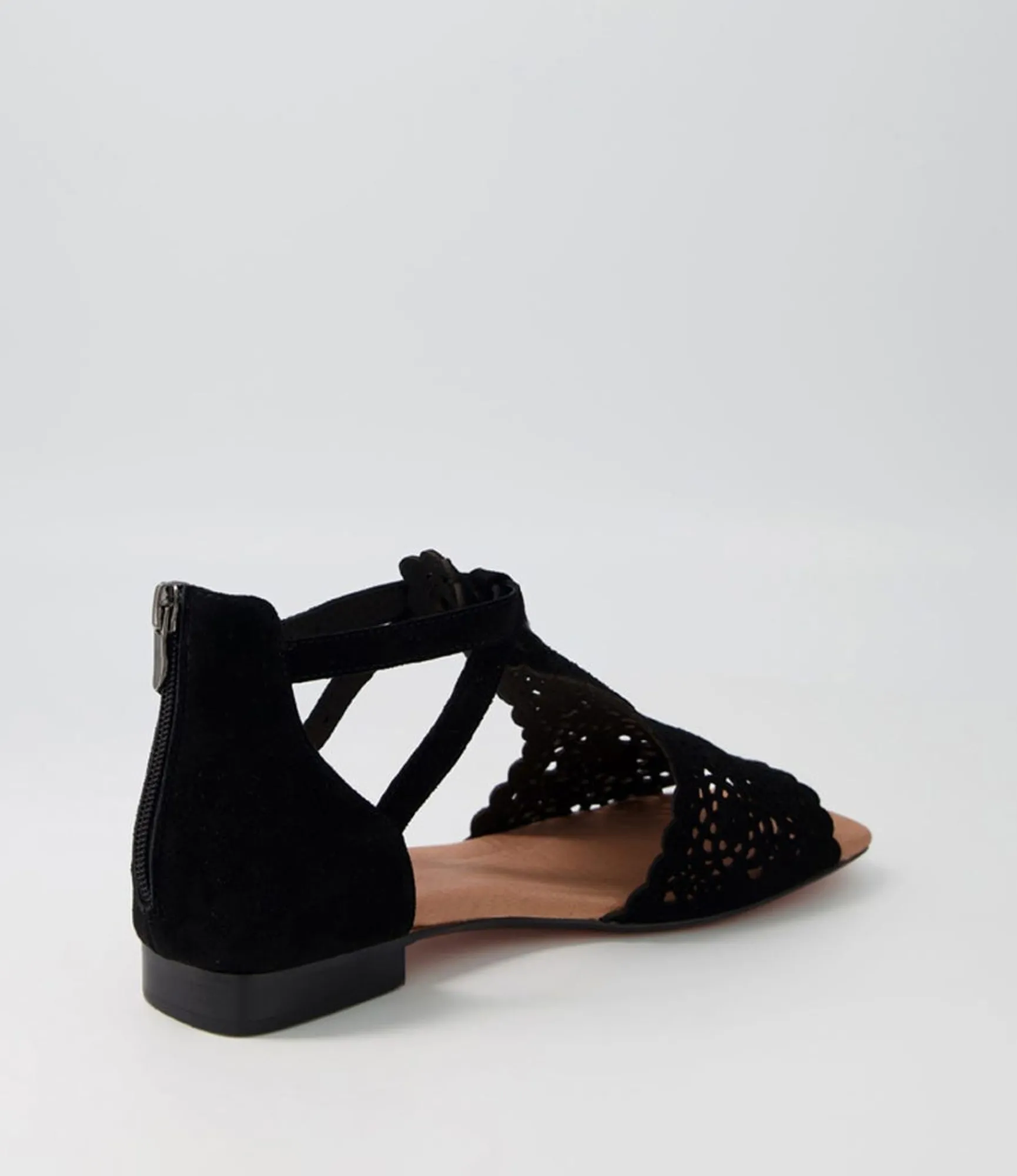 Outlet Midas Shoes Pardon Black Suede Sandals