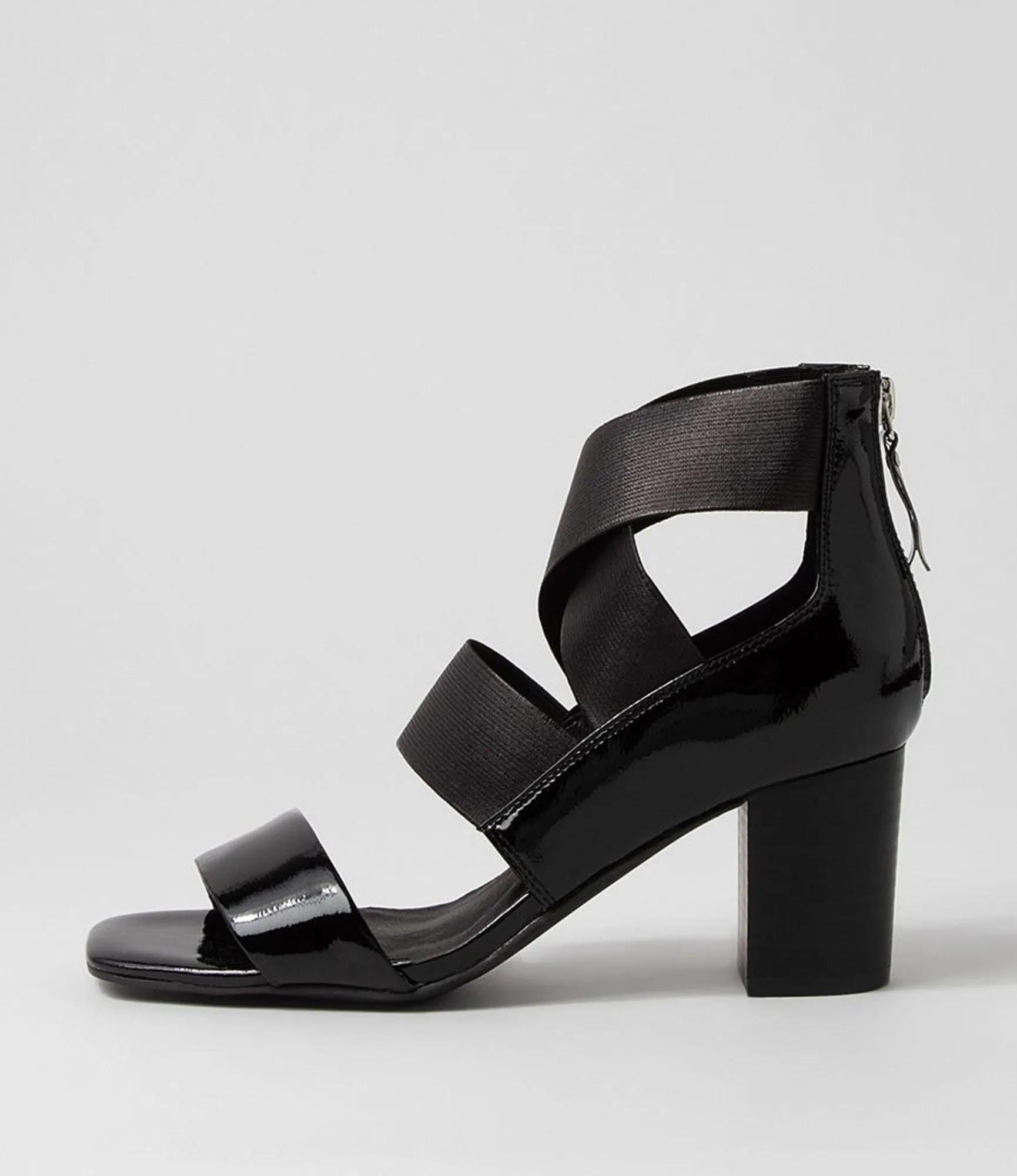 Shop Midas Shoes Partay Black Patent Elastic Sandals