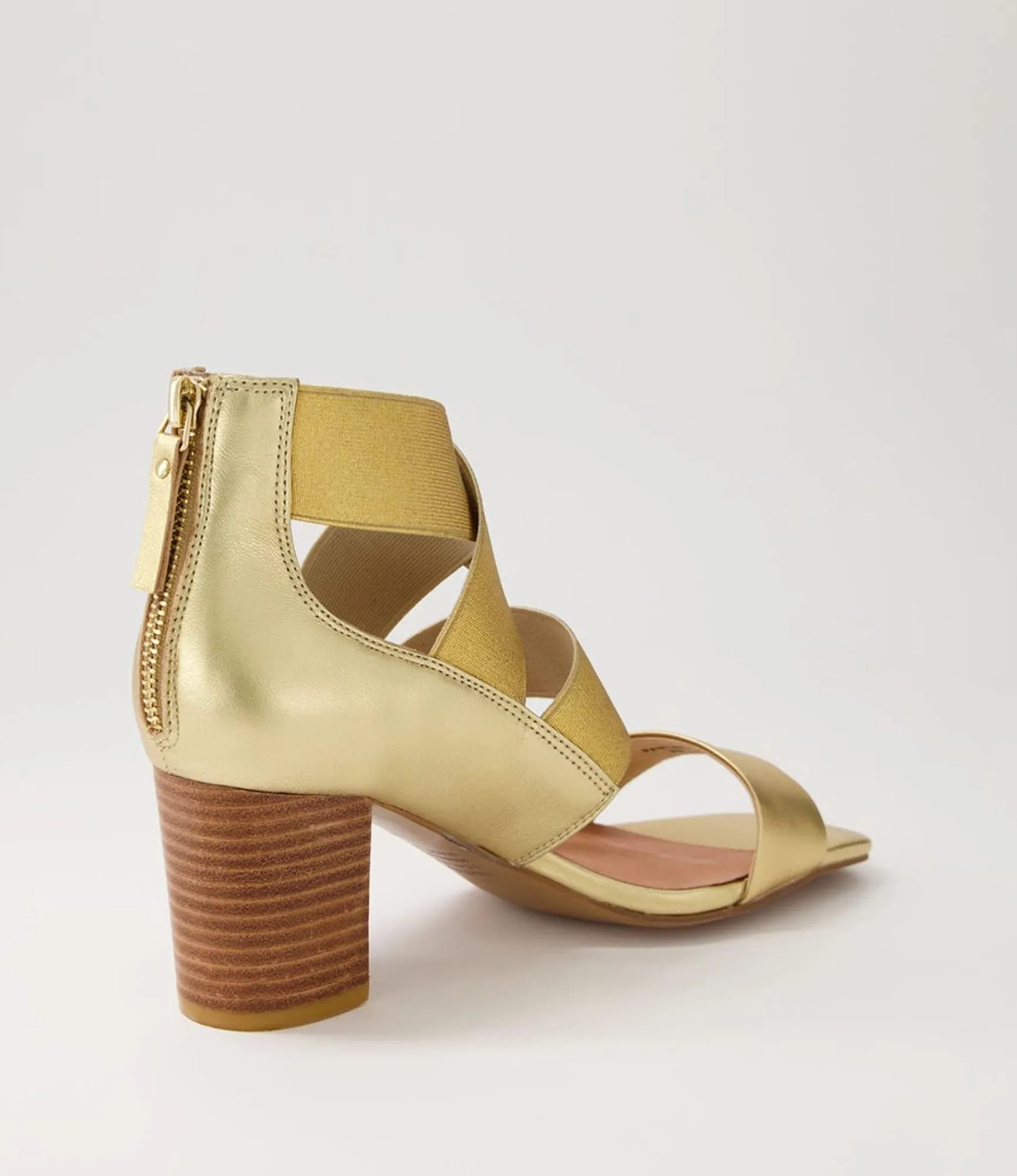 Best Sale Midas Shoes Partay Gold Leather Elastic Sandals
