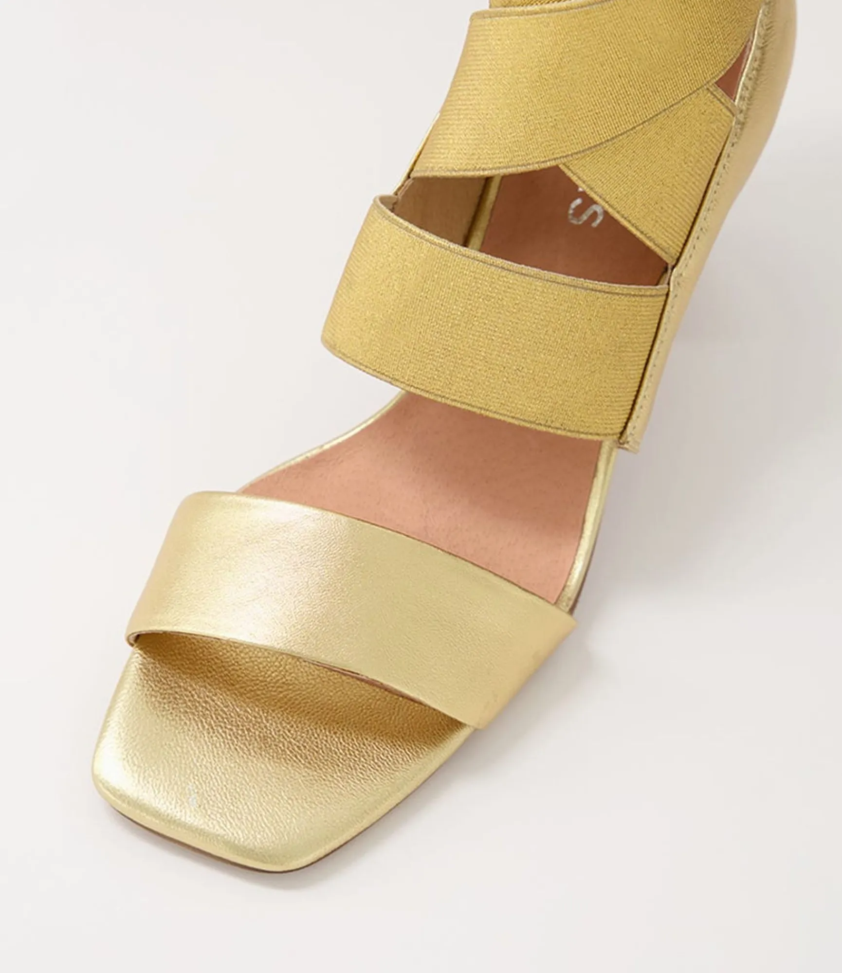 Best Sale Midas Shoes Partay Gold Leather Elastic Sandals