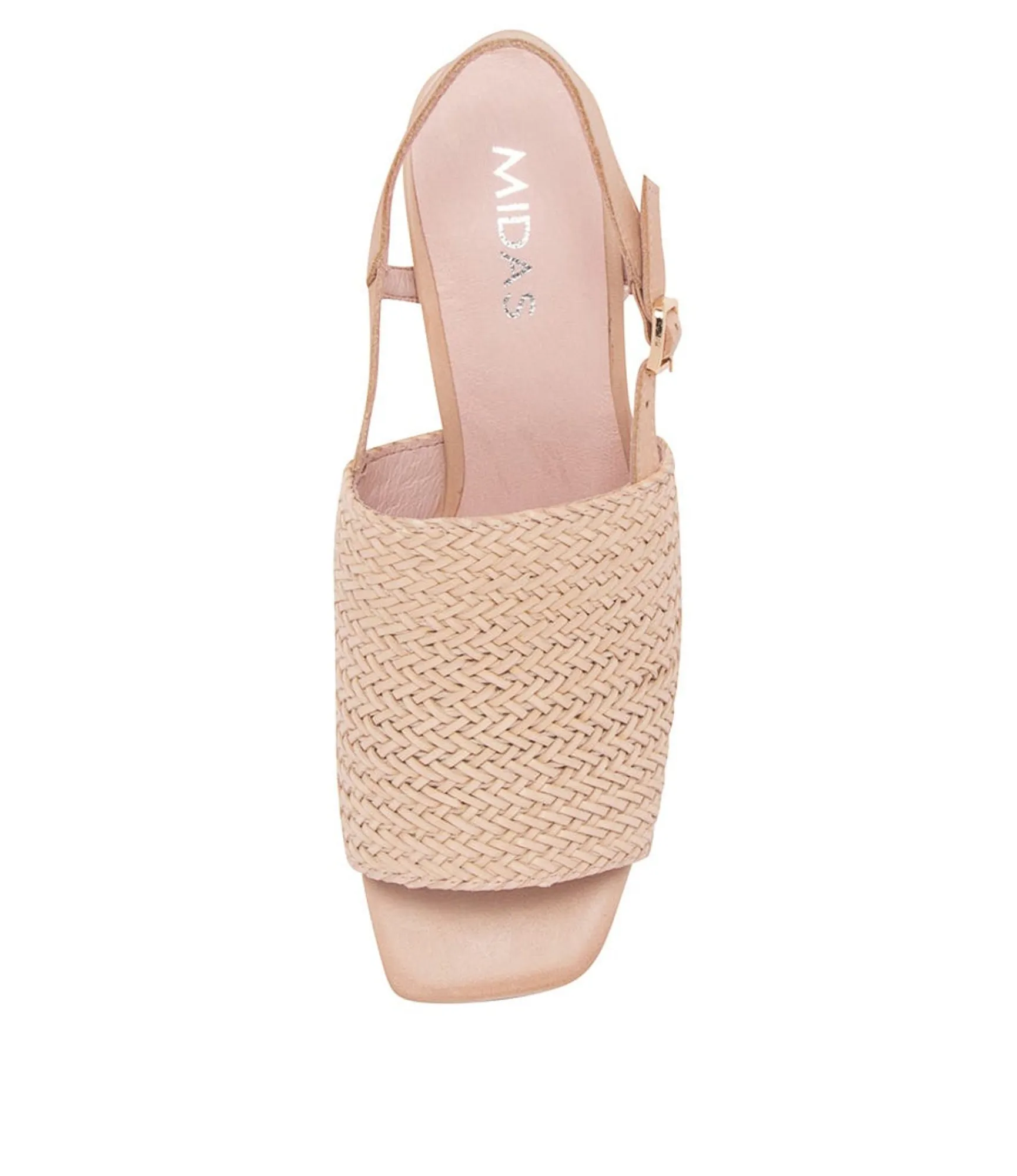 Hot Midas Shoes Payte Nude Leather Heeled Heels