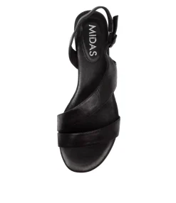 New Midas Shoes Peachy Black Leather