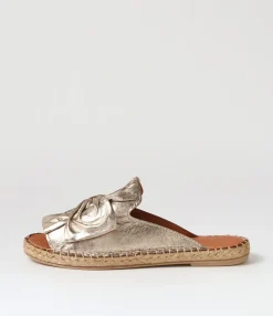 Store Midas Shoes Pearli Pewter Leather Espadrilles