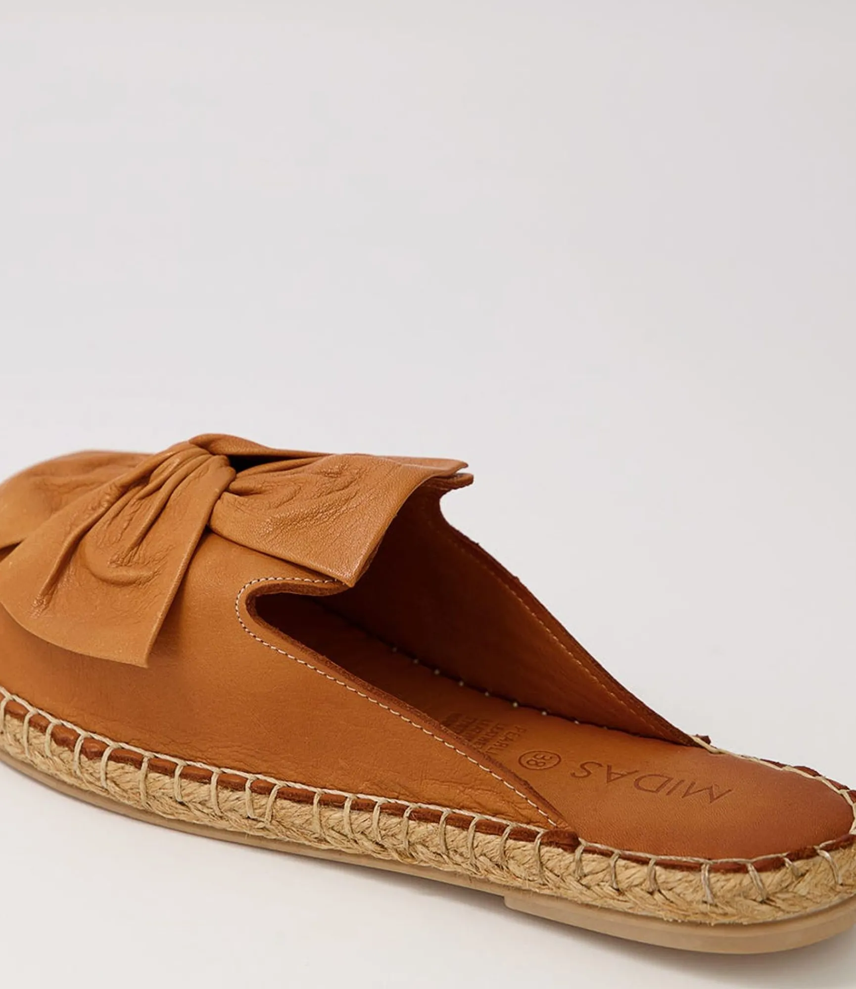 Cheap Midas Shoes Pearli Tan Leather Sandals
