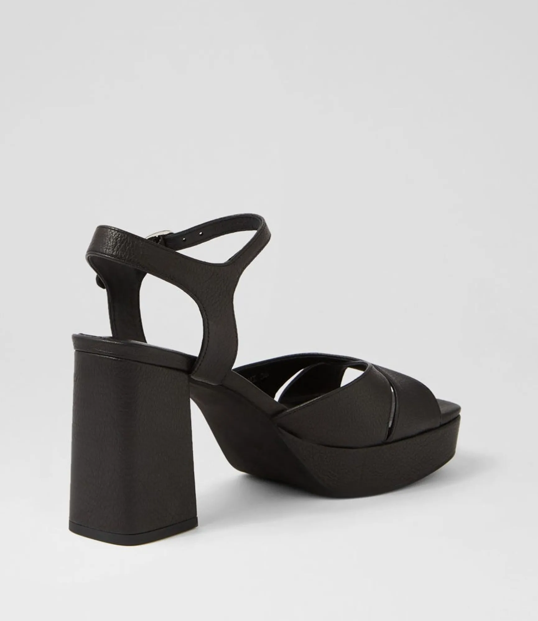 Shop Midas Shoes Peonala Black Leather Sandals