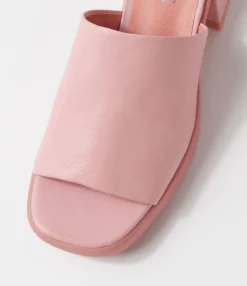 Shop Midas Shoes Perner Pretty Pink Leather Slides