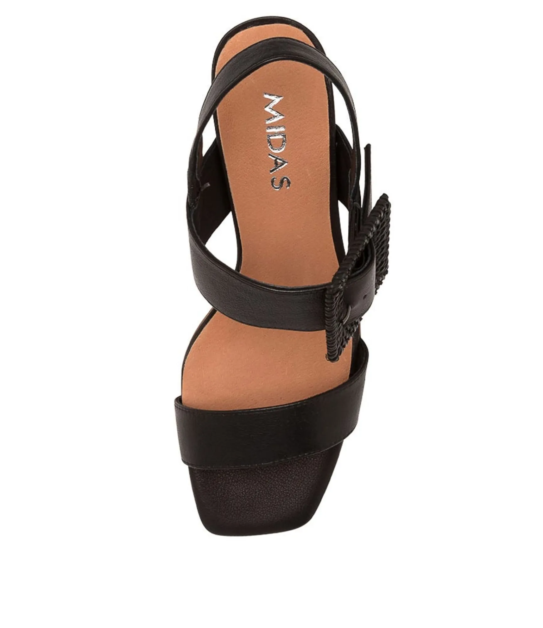 Clearance Midas Shoes Pina Black Leather