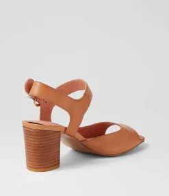 Clearance Midas Shoes Pipa Dark Tan Leather Sandals