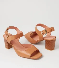Clearance Midas Shoes Pipa Dark Tan Leather Sandals