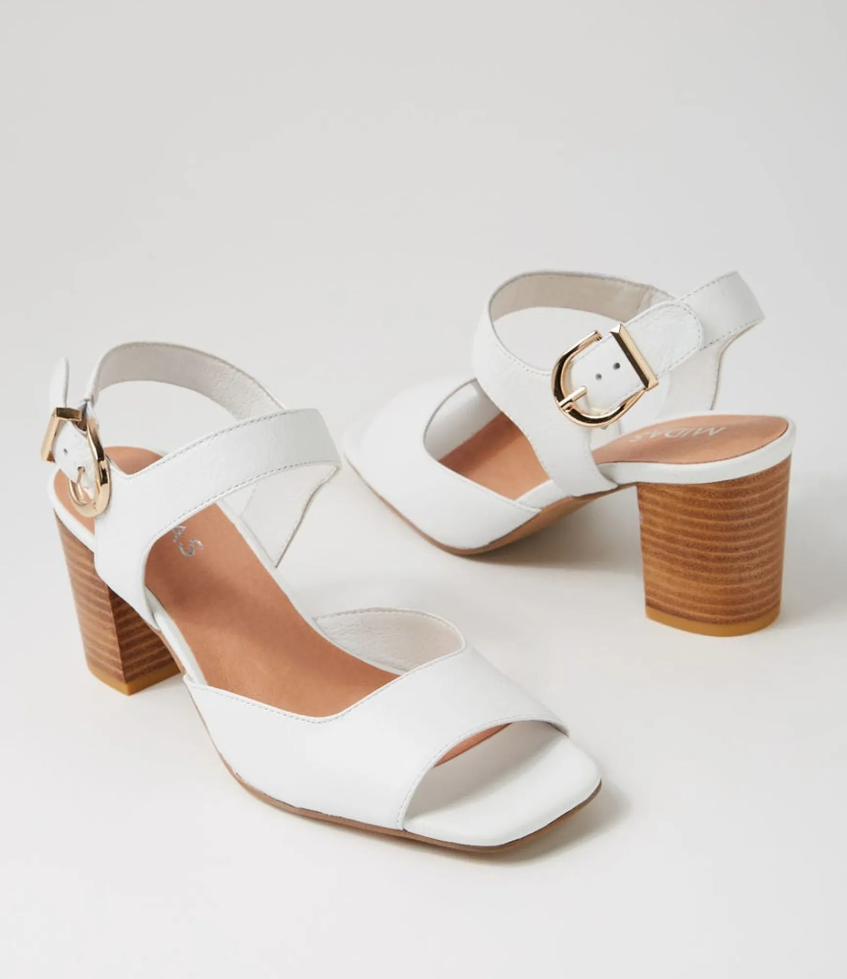 Outlet Midas Shoes Pipa White Leather Sandals