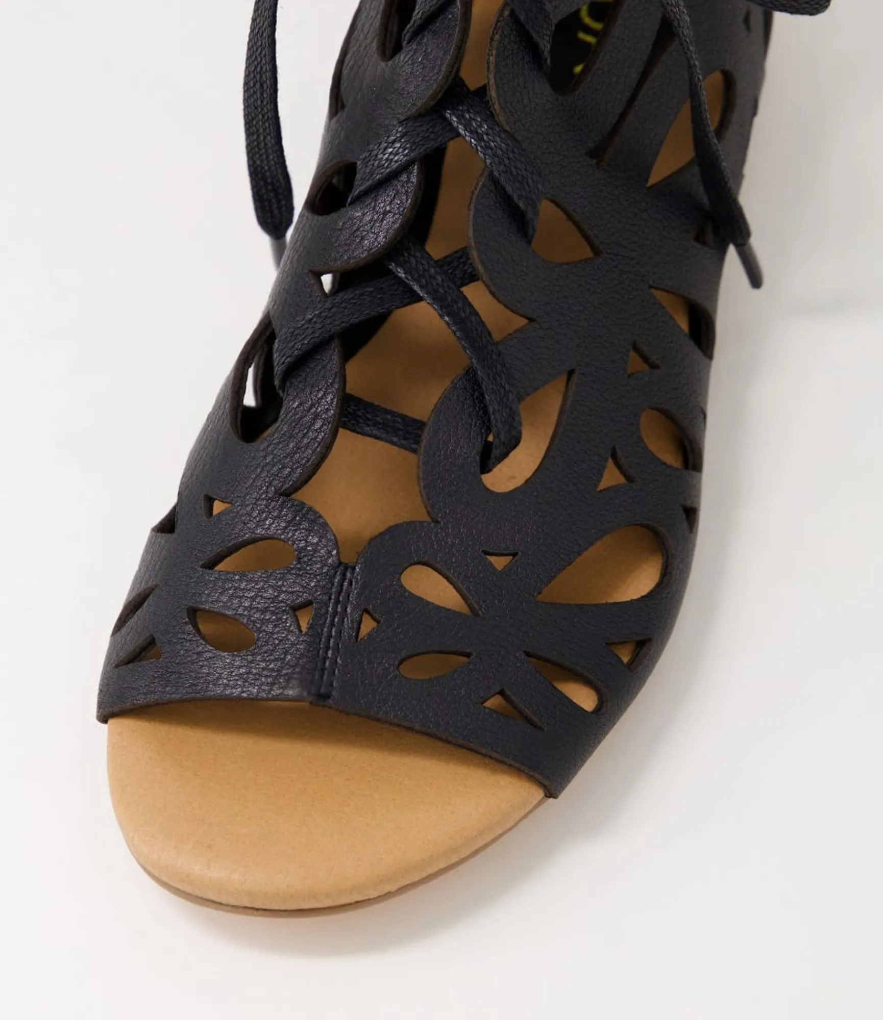 Best Midas Shoes Piska Black Leather Sandals