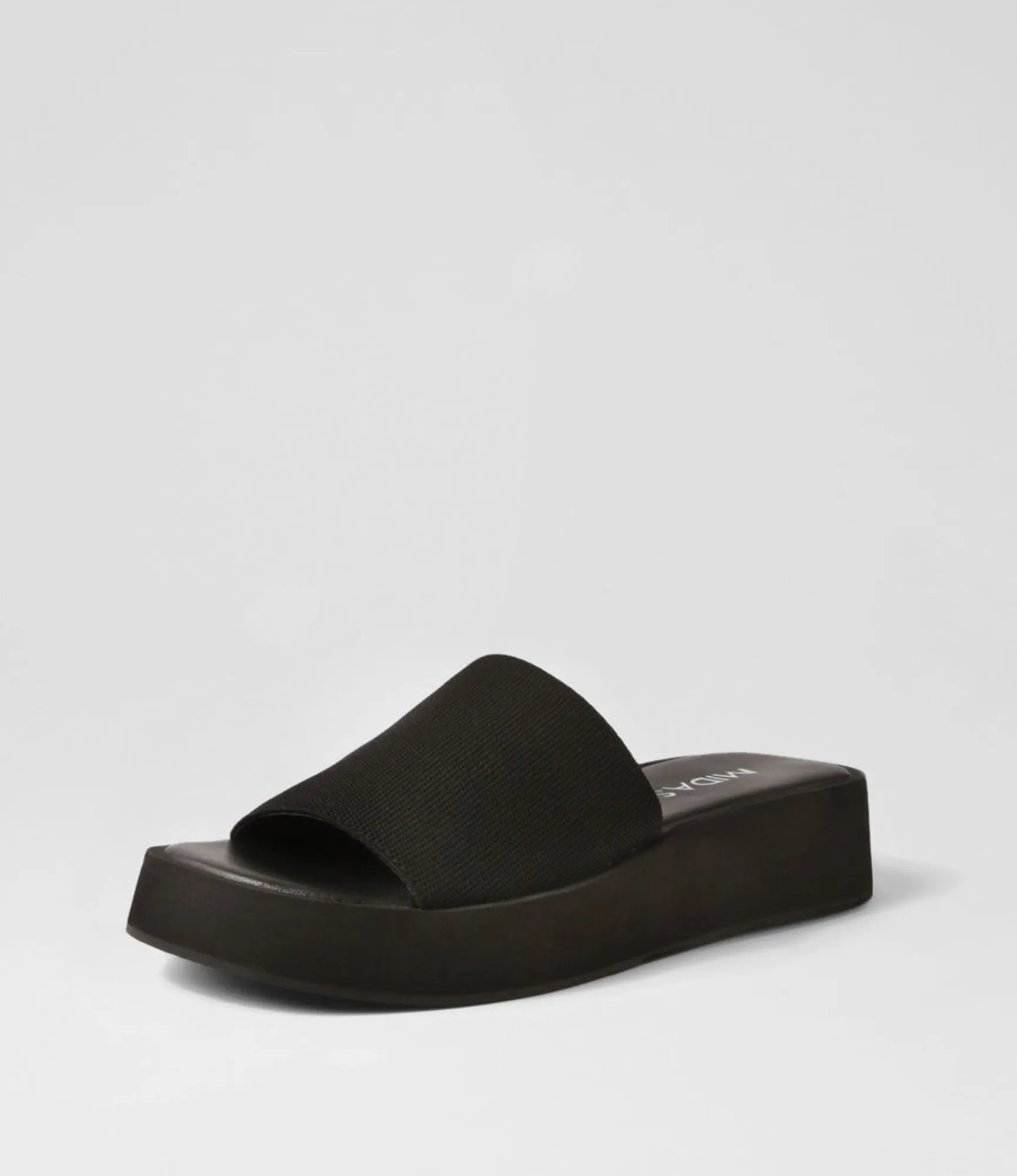 Online Midas Shoes Poola Black Knit Slides
