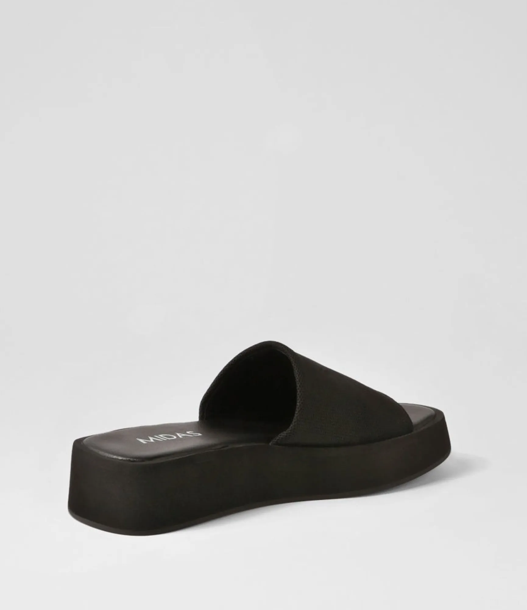 Online Midas Shoes Poola Black Knit Slides