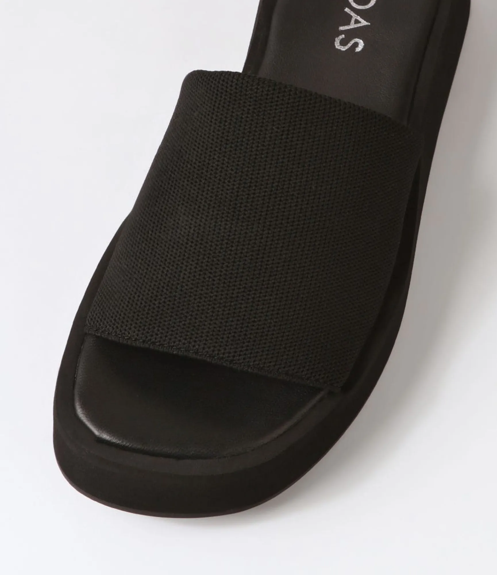 Online Midas Shoes Poola Black Knit Slides