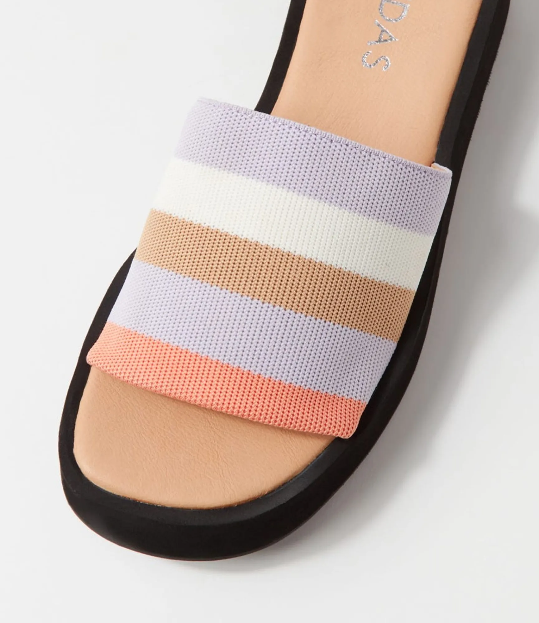 Shop Midas Shoes Poola Summer Stripe Knit Slides