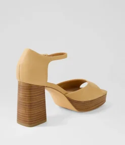 Cheap Midas Shoes Portrale Camel Natural Leather Sandals