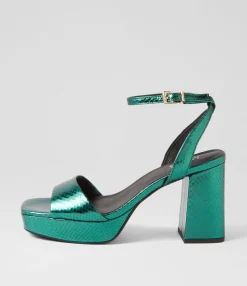 Flash Sale Midas Shoes Pracee Forest Metallic Snake Sandals