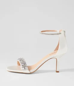 Flash Sale Midas Shoes Preazi White Satin Sandals