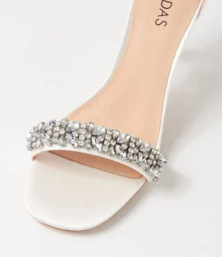Flash Sale Midas Shoes Preazi White Satin Sandals