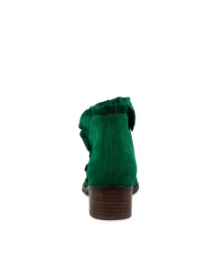 Cheap Midas Shoes Pretti Dark Emerald Suede Ankle Boots