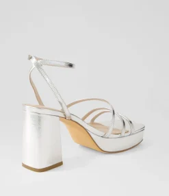 Cheap Midas Shoes Prettiest Silver Foil Leather Sandals