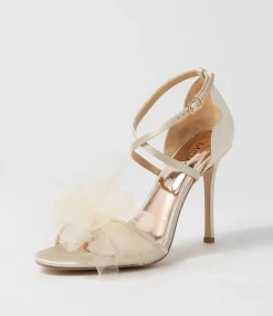 Sale Midas Shoes Princesa Cream Fabric Sandals