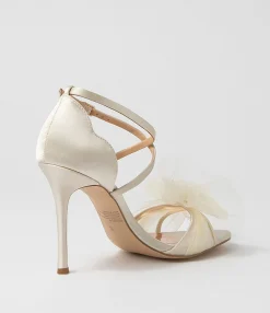 Sale Midas Shoes Princesa Cream Fabric Sandals