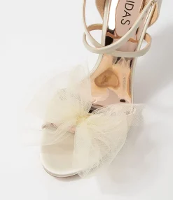 Sale Midas Shoes Princesa Cream Fabric Sandals