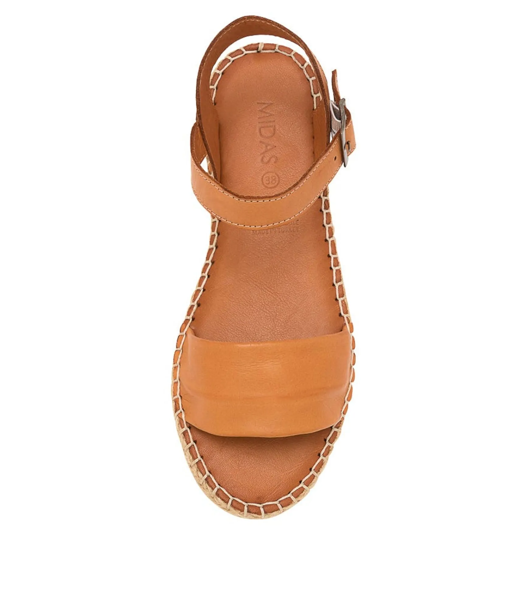 Fashion Midas Shoes Puzzal Tan Leather