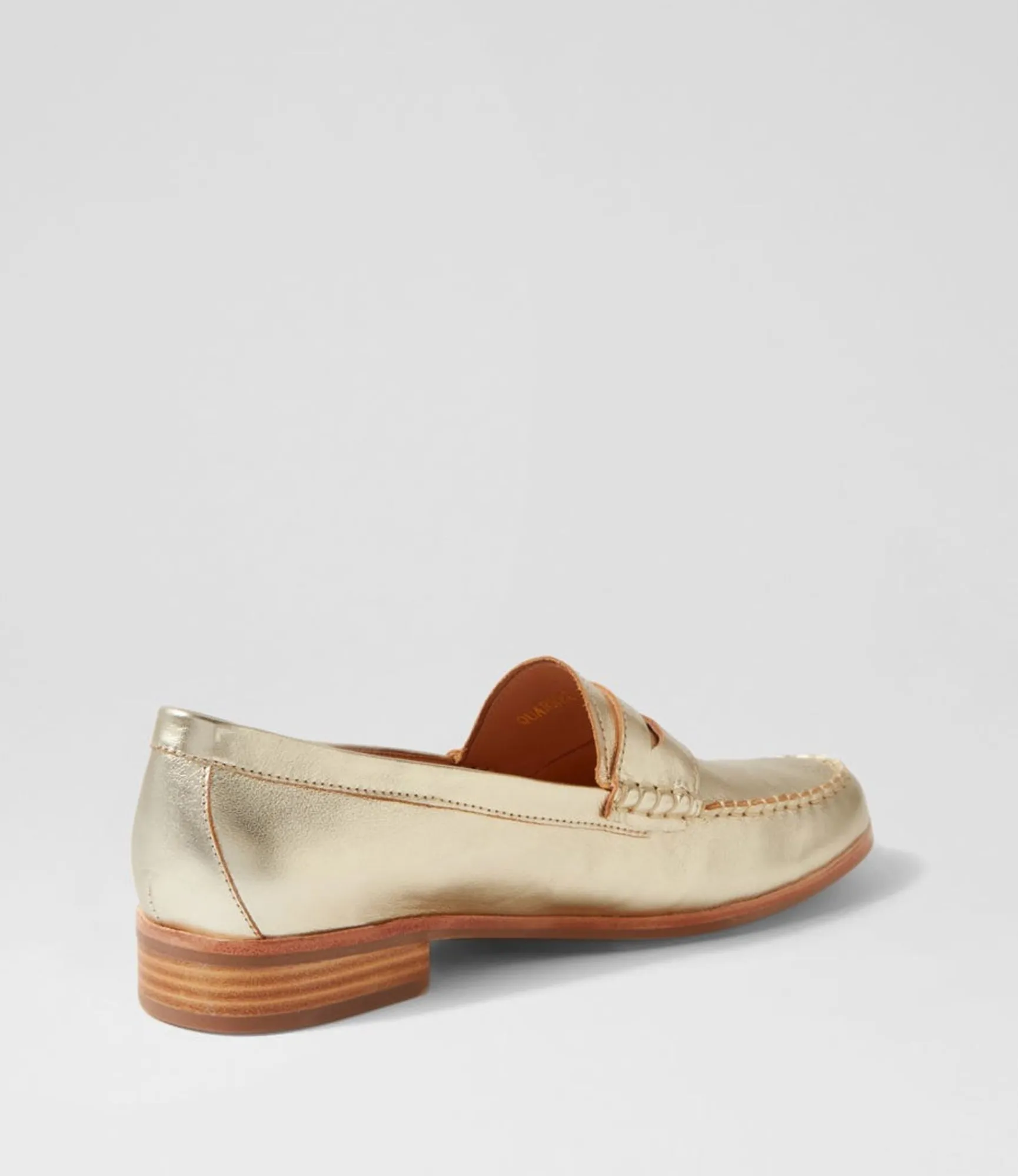 Sale Midas Shoes Quarrel Pale Gold Leather Loafers